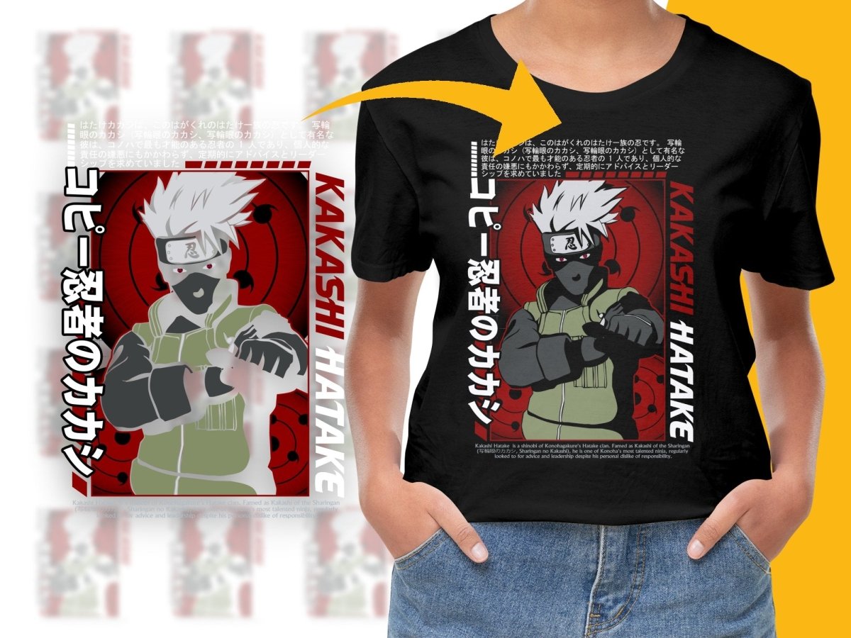 Kakashi Anime Character Themed Graphic PNG File - Teepew