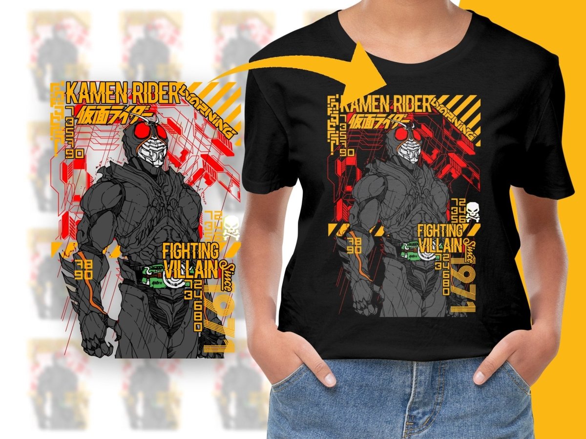 Kamen Rider Fighting Villain Art Graphic PNG File - Teepew