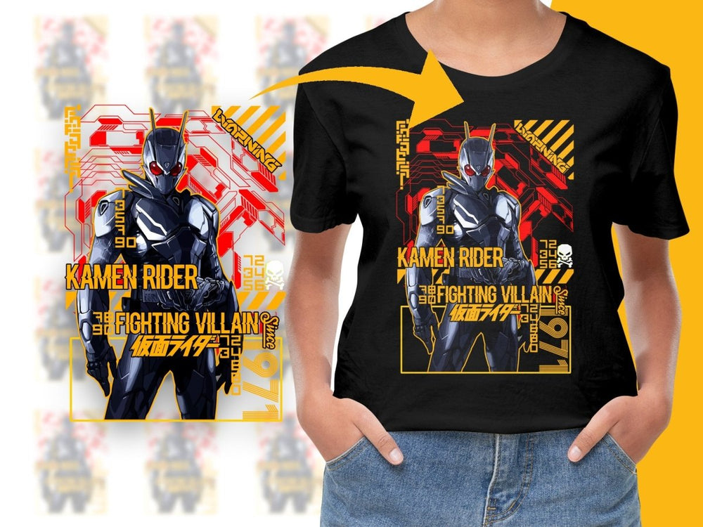 Kamen Rider Fighting Villain Graphic PNG File - Teepew