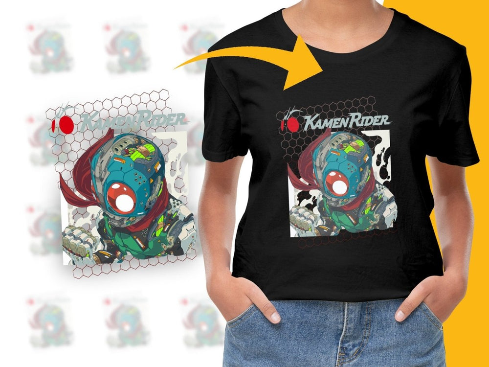 Kamen Rider Robot Graphic Casual Wear PNG File - Teepew
