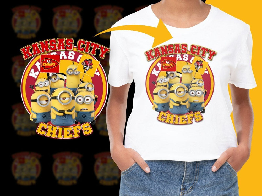 Kansas City Chiefs Fun Minions Cartoon Themed PNG File - Teepew
