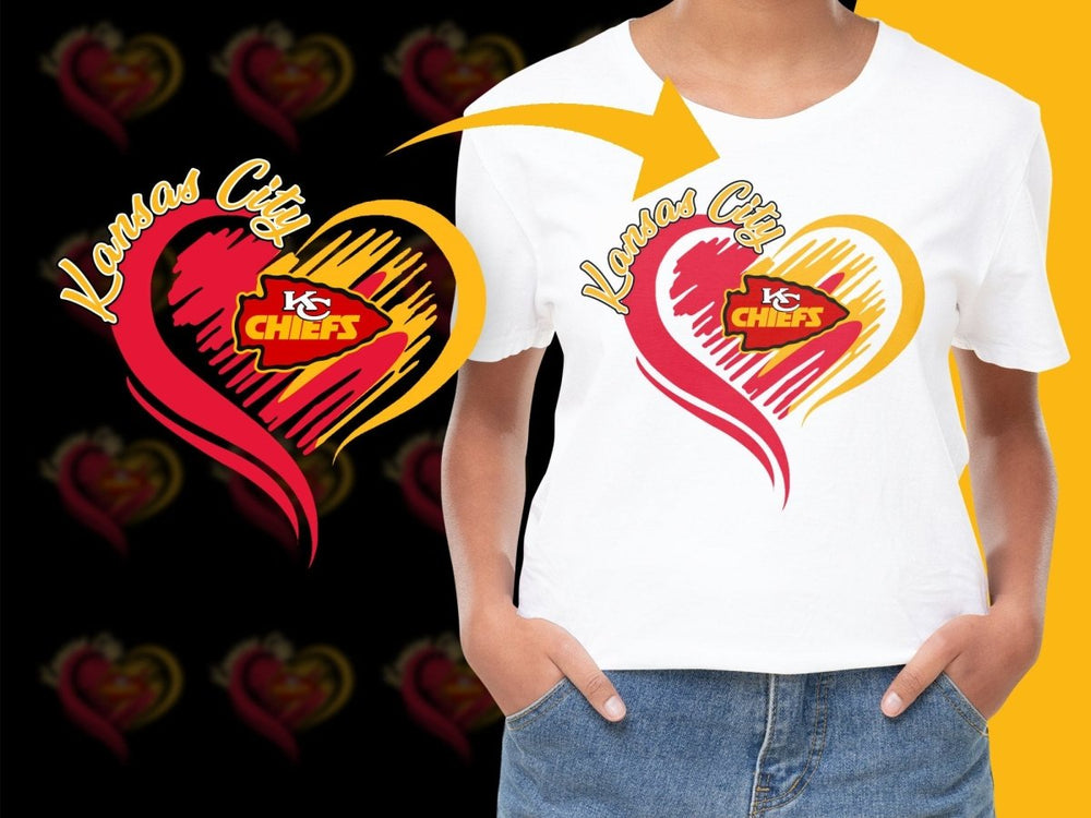 Kansas City Chiefs Heart Design PNG File - Teepew