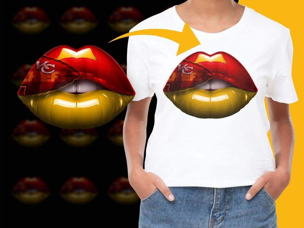Kansas City Chiefs Lip Design Graphic PNG File - Teepew