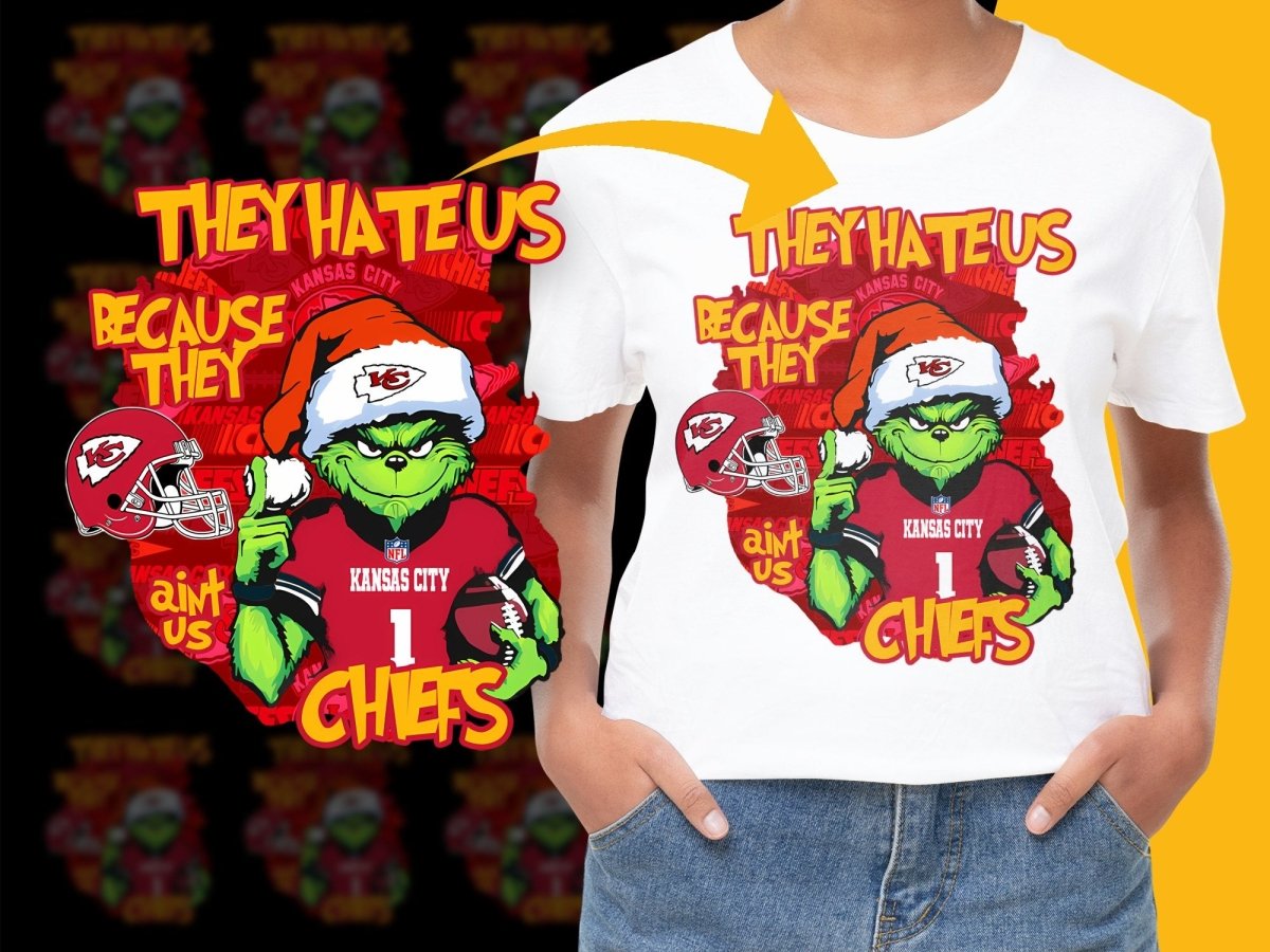 Kansas City Chiefs They Hate Us Grinch Christmas PNG File - Teepew