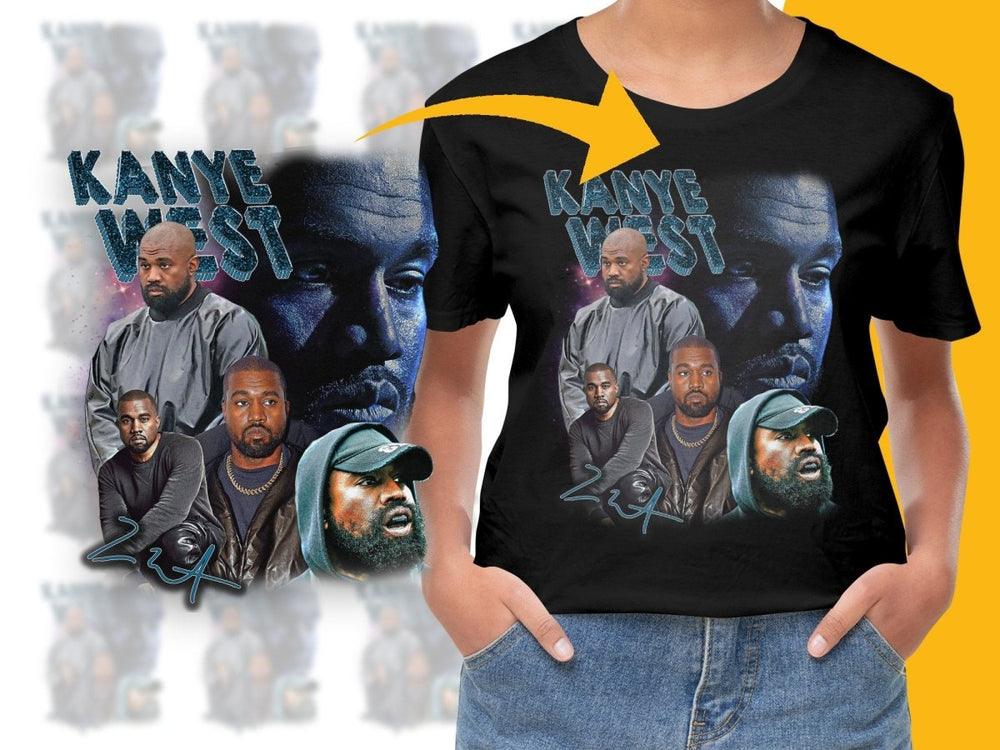 Kanye West Collage Bootleg Graphic PNG File - Teepew