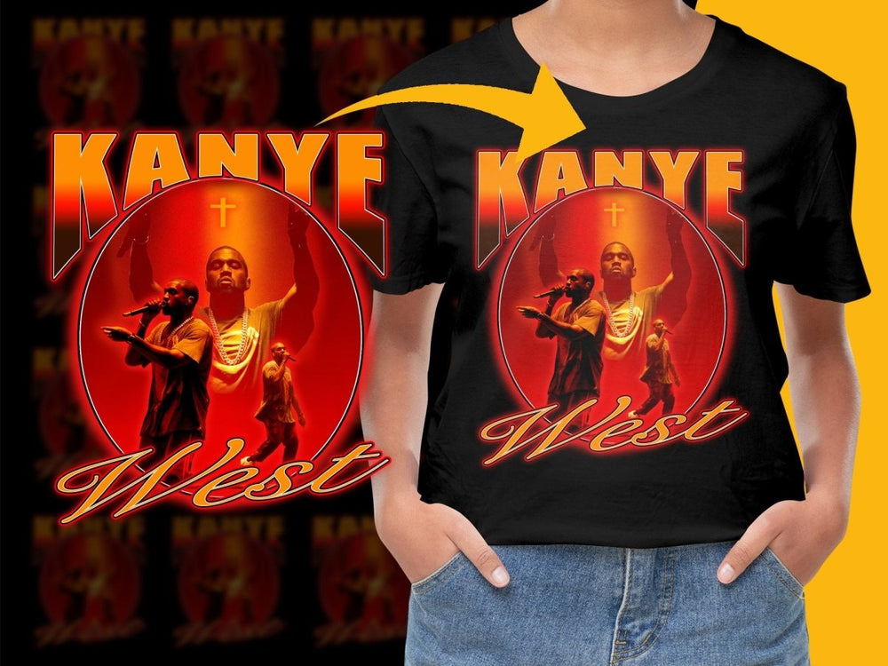 Kanye West Inspired Vibrant Graphic PNG File - Teepew