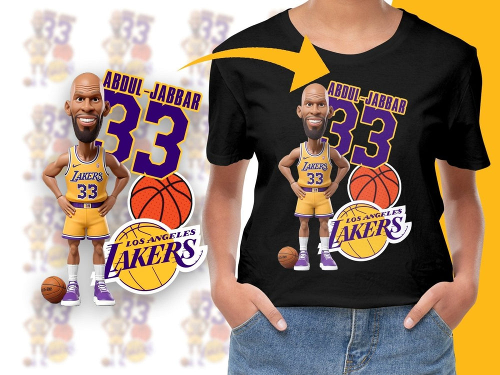 Kareem Abdul - Jabbar Los Angeles Lakers Basketball Star PNG File - Teepew