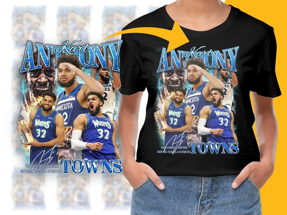 Karl - Anthony Towns NBA Minnesota Wolves Bootleg PNG File - Teepew