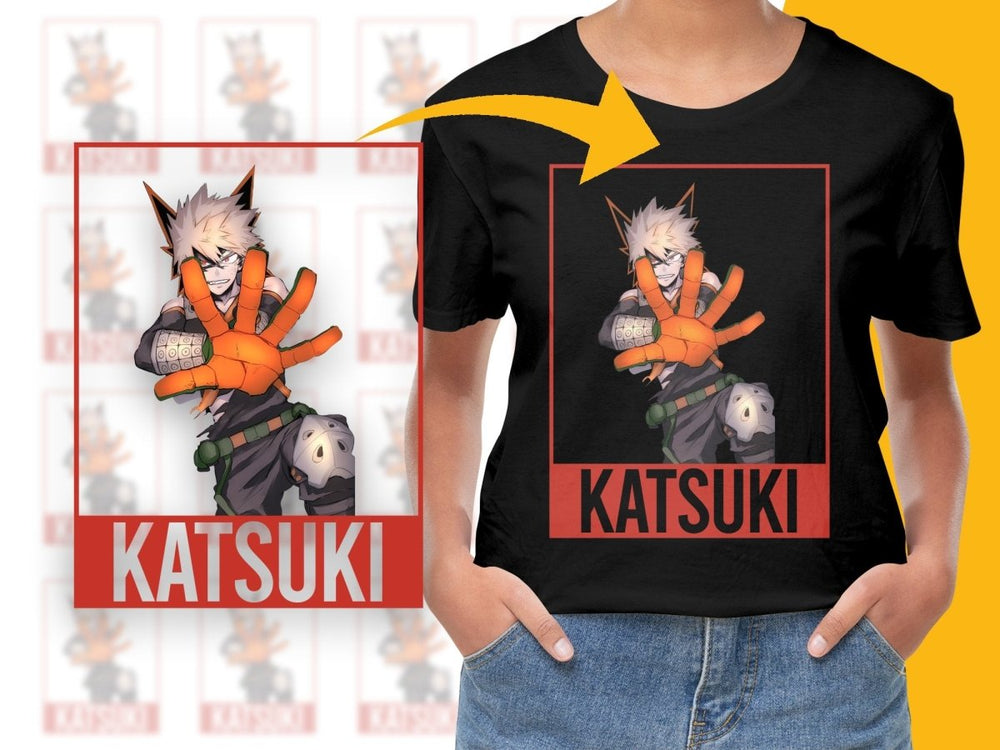 Katsuki Bakugo Anime Character Art PNG Digital - Teepew