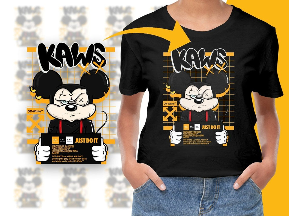 KAW Just Do It Mickey Mouse Off White PNG File - Teepew
