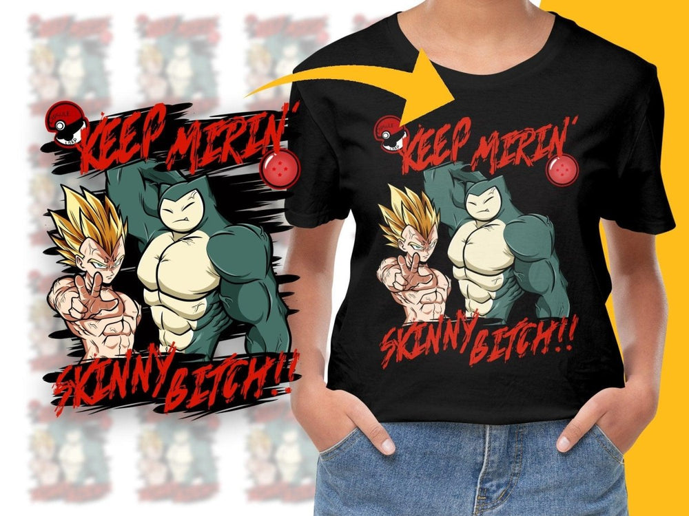 Keep Merin Skinny Bitch Vegeta and Snorlax PNG File - Teepew