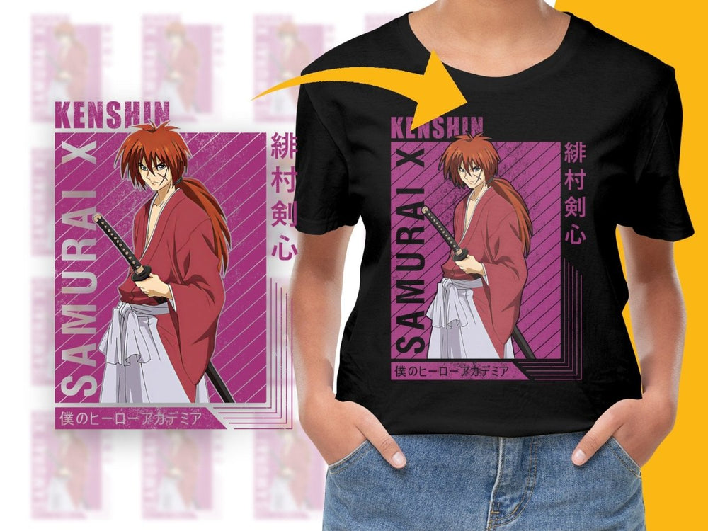 Kenshin Samurai X Anime Character PNG Digital - Teepew