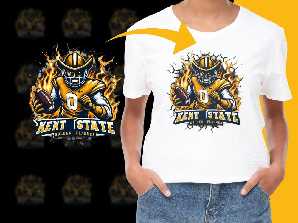 Kent State Golden Flashes Fiery Football work PNG File - Teepew