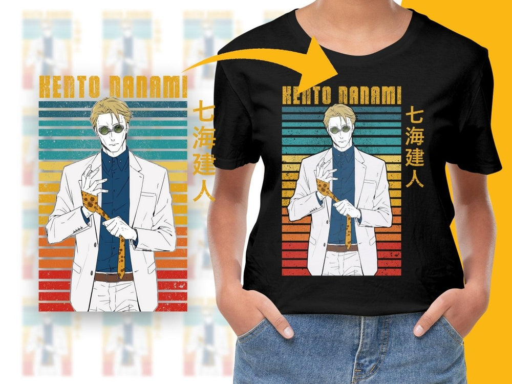 Kento Nanami Drawing Retro Stripes Art Digital - Teepew