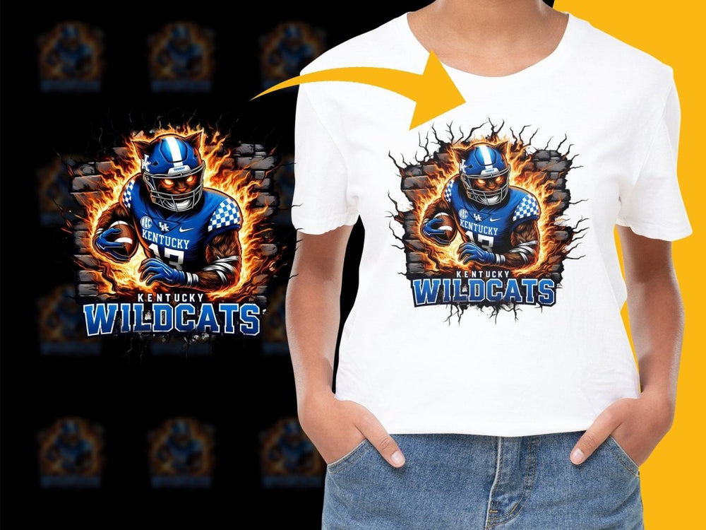 Kentucky Wildcats Fiery Football Graphic PNG File - Teepew