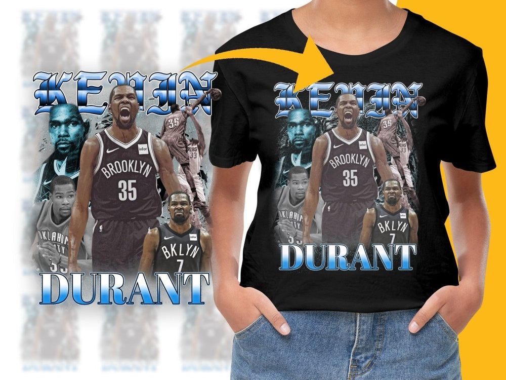Kevin Durant Brooklyn Nets Basketball Superstar Bootleg PNG File - Teepew
