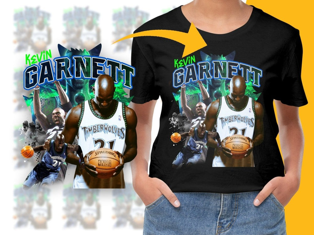 Kevin Garnett Basketball Champion Highlighted Intense Bootleg PNG File - Teepew