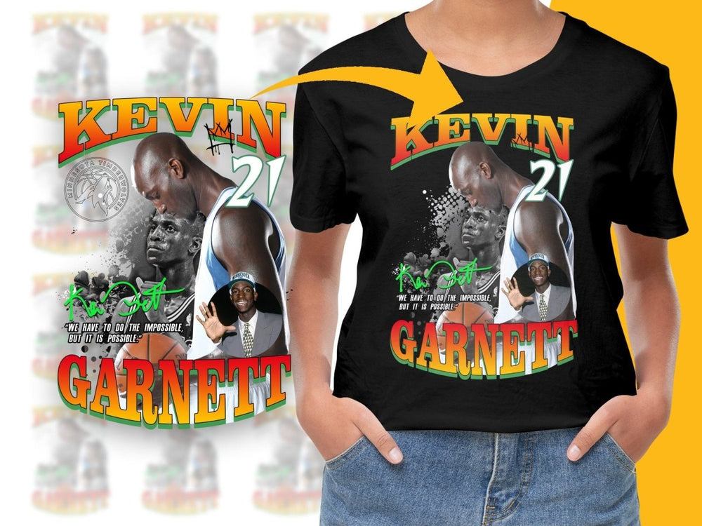 Kevin Garnett Basketball Superstar Signature Bootleg PNG File - Teepew