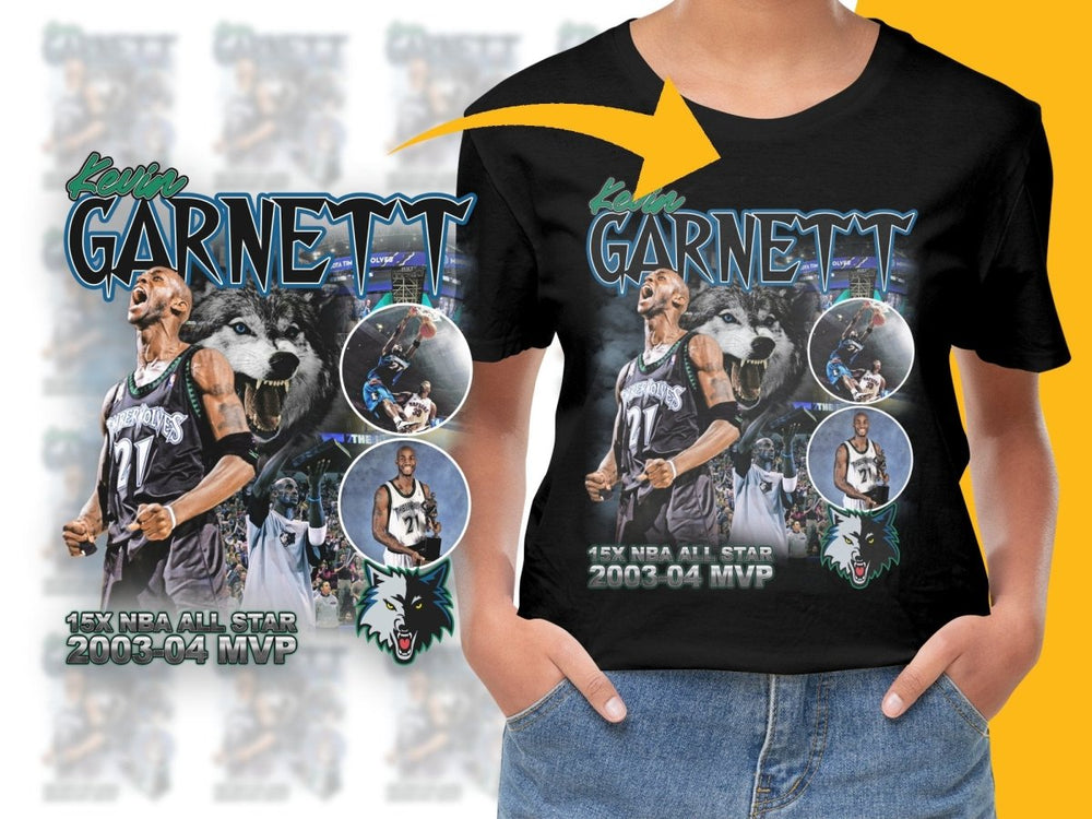 Kevin Garnett Minnesota Timberwolves NBA All Star 2003 - 04 MVP Wolves Bootleg PNG File - Teepew
