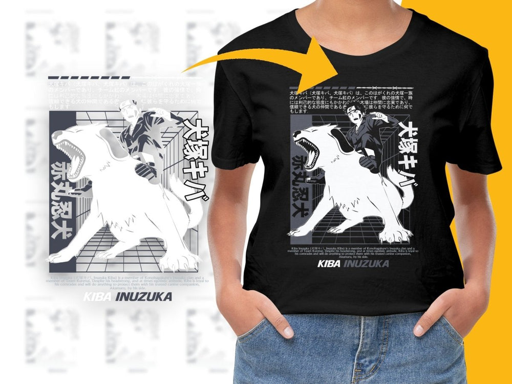 Kiba Inuzuka Riding Giant Dog Anime Graphic PNG File - Teepew
