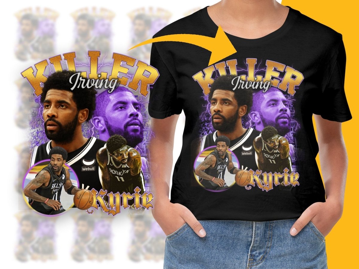 Killer Irving Brooklyn Nets Basketball Superstar Bootleg PNG File - Teepew