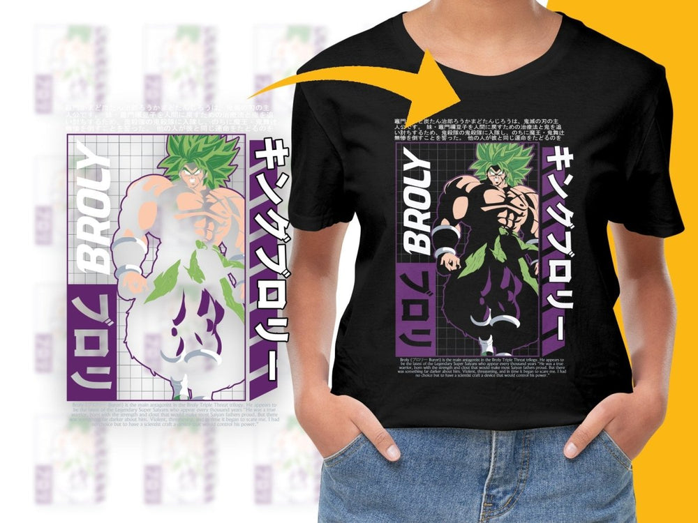 King Broly Anime Style Graphic PNG File - Teepew