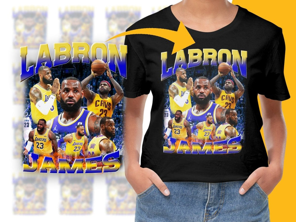 King Lebron James Basketball Legend Bootleg PNG File - Teepew