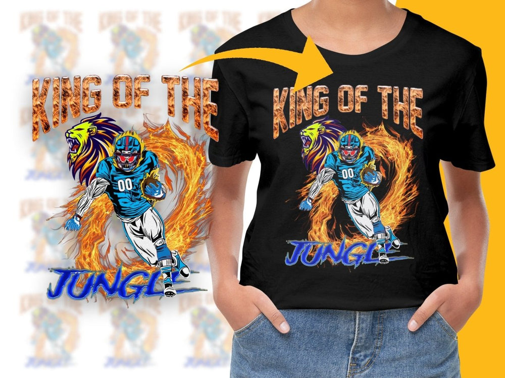 King of the Jungle Fire Lion Football PNG File - Teepew
