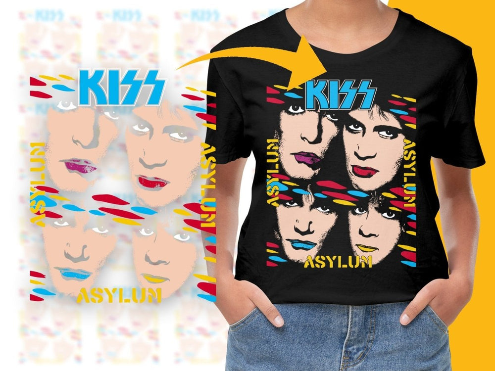 KISS Band Asylum Album Cover Art Graphic PNG File - Teepew