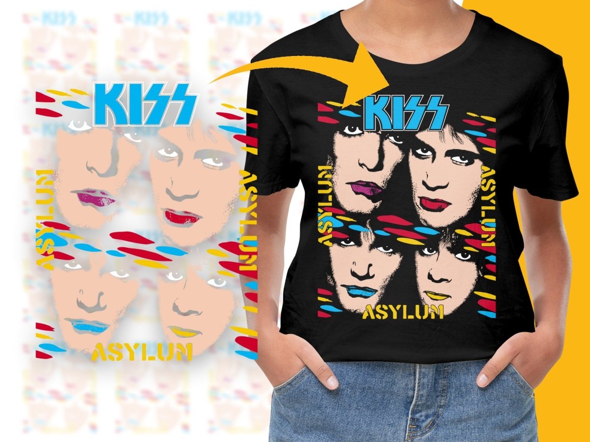 KISS Band Asylum Album Cover Art Graphic PNG File - Teepew