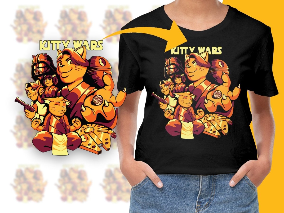 Kitty Wars Star Wars Parody Cute Graphic PNG File - Teepew
