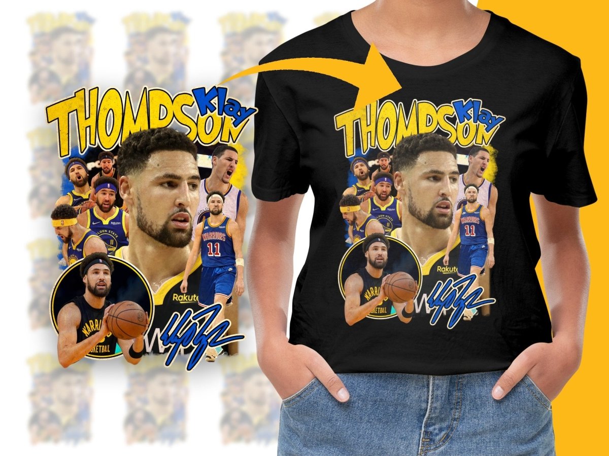 Klay Thompson Basketball Star Bootleg PNG File - Teepew