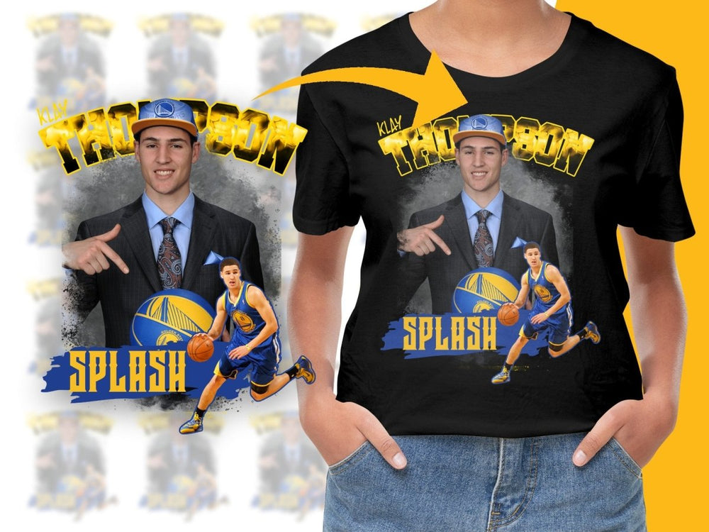 Klay Thompson Splendid Basketball Star Golden State Warriors Bootleg PNG File - Teepew
