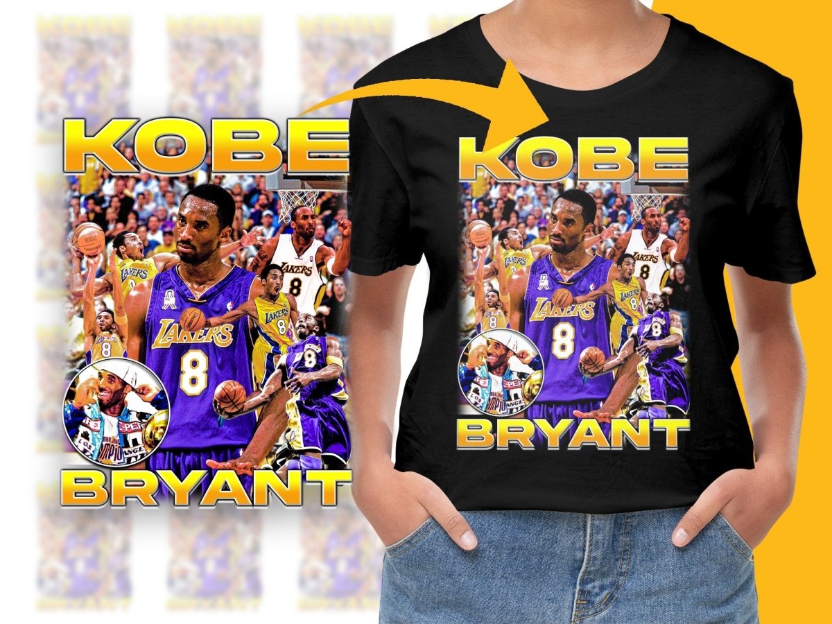 Kobe Bryant Basketball Legend Los Angeles Lakers Bootleg Graphic PNG File - Teepew