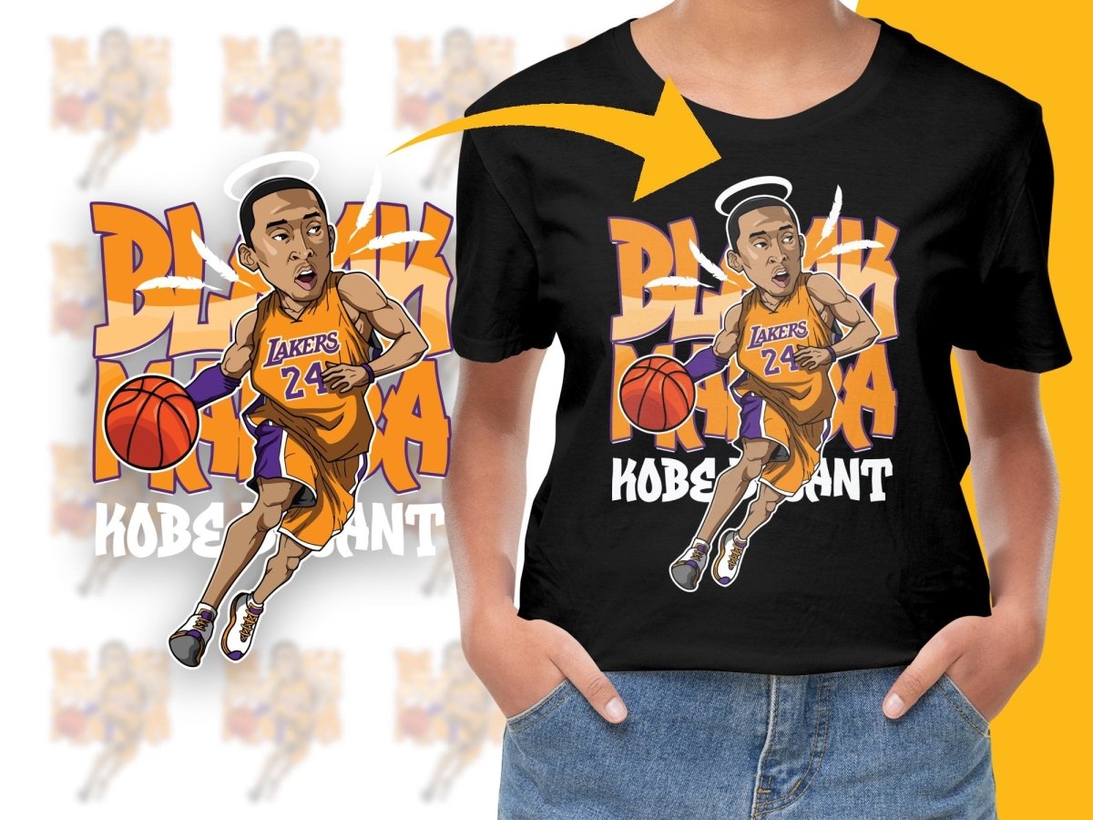 Kobe Bryant Lakers Basketball Player Dribbling PNG File - Teepew