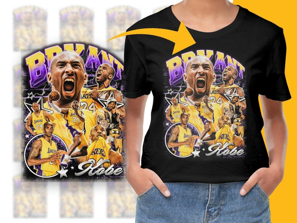 Kobe Bryant Los Angeles Lakers Basketball Legend Bootleg PNG File - Teepew