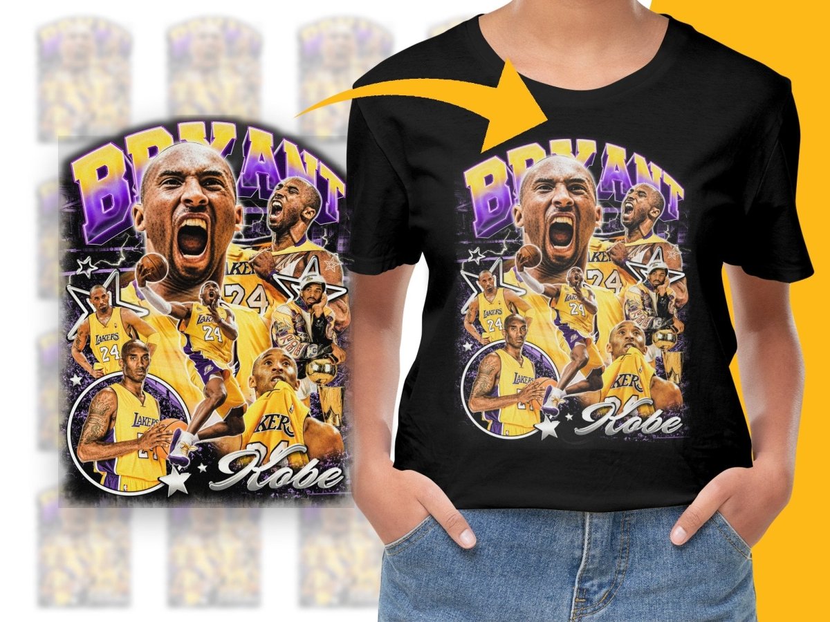 Kobe Bryant Los Angeles Lakers Basketball Legend Bootleg PNG File - Teepew
