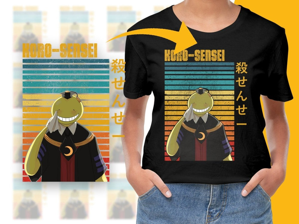 Koro - Sensei Colorful Design Anime Character PNG Digital - Teepew