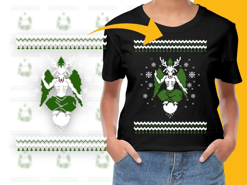Krampus Pixel Art Christmas Ugly Sweater Holiday PNG File - Teepew