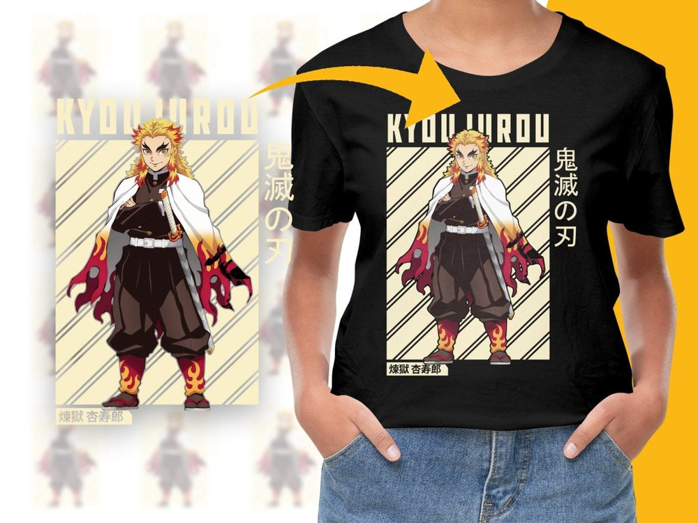 Kyojuro Rengoku Anime Character PNG Digital - Teepew