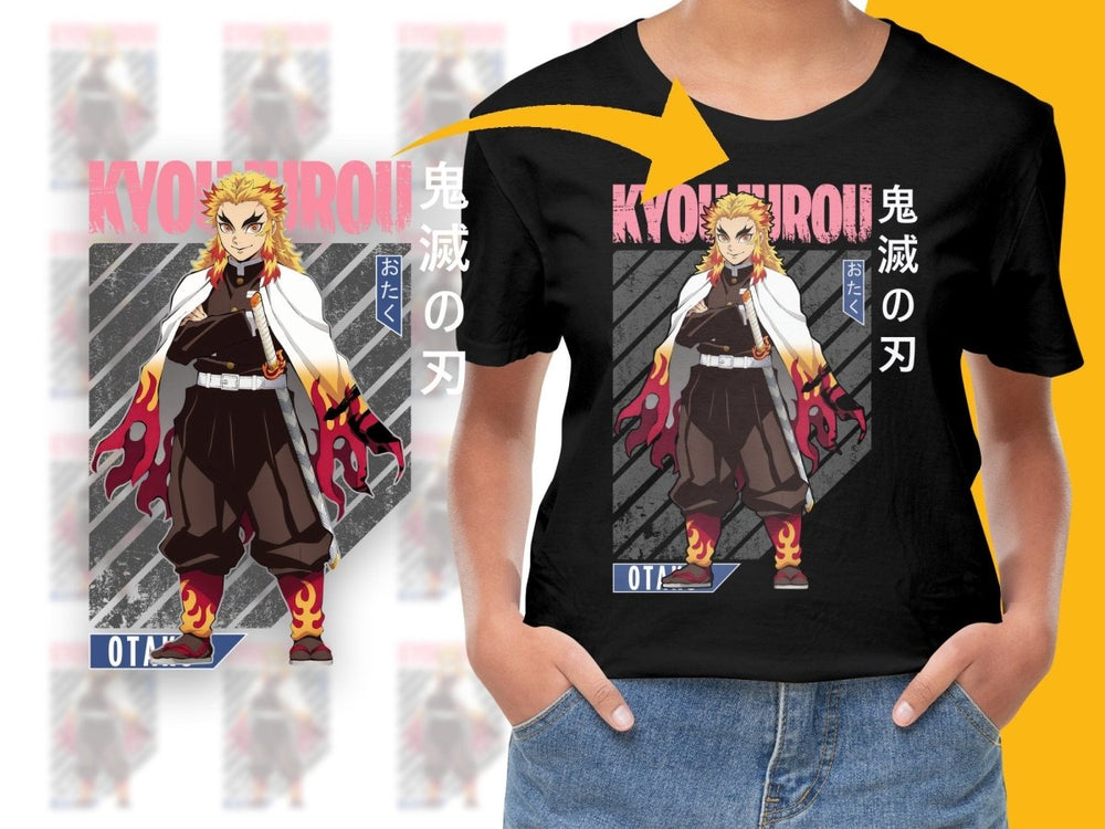 Kyojuro Rengoku Anime Character PNG Digital Download - Teepew