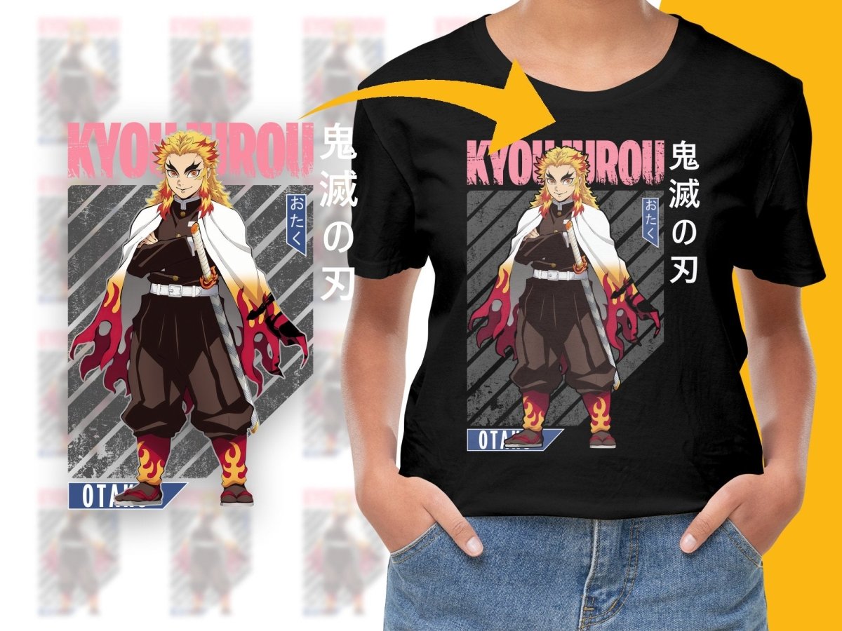 Kyojuro Rengoku Anime Character PNG Digital Download - Teepew
