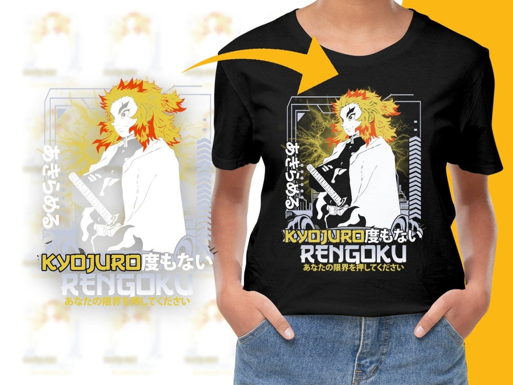 Kyojuro Rengoku Fierce Flame Graphic PNG File - Teepew