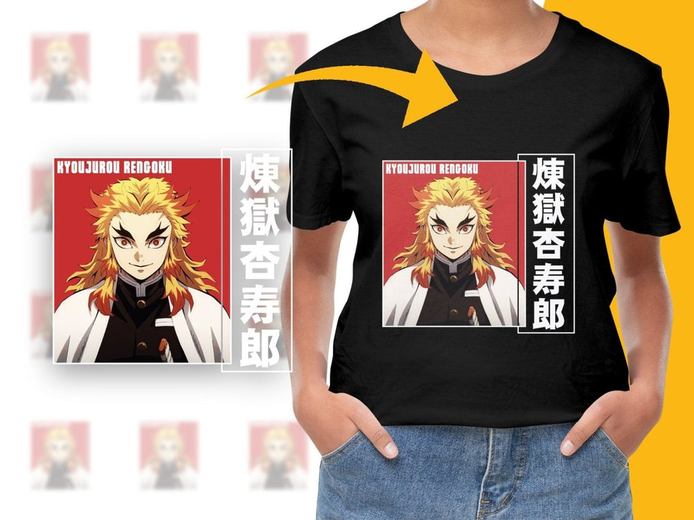 Kyoujurou Rengoku Anime Character Art PNG Digital - Teepew