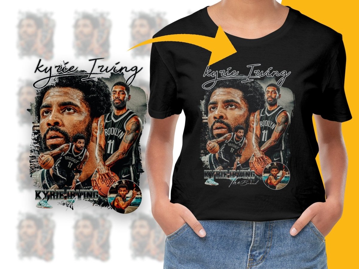 Kyrie Irving Brooklyn Nets Bootleg Style PNG File - Teepew