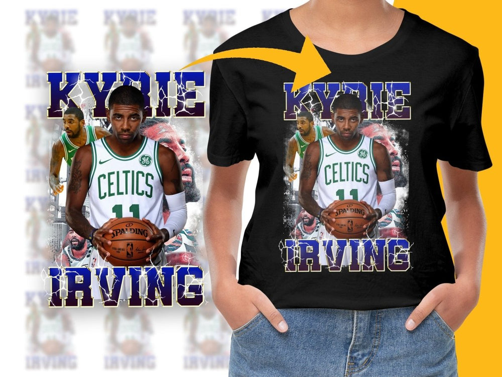 Kyrie Irving Celtics Boston Basketball Star Bootleg PNG File - Teepew