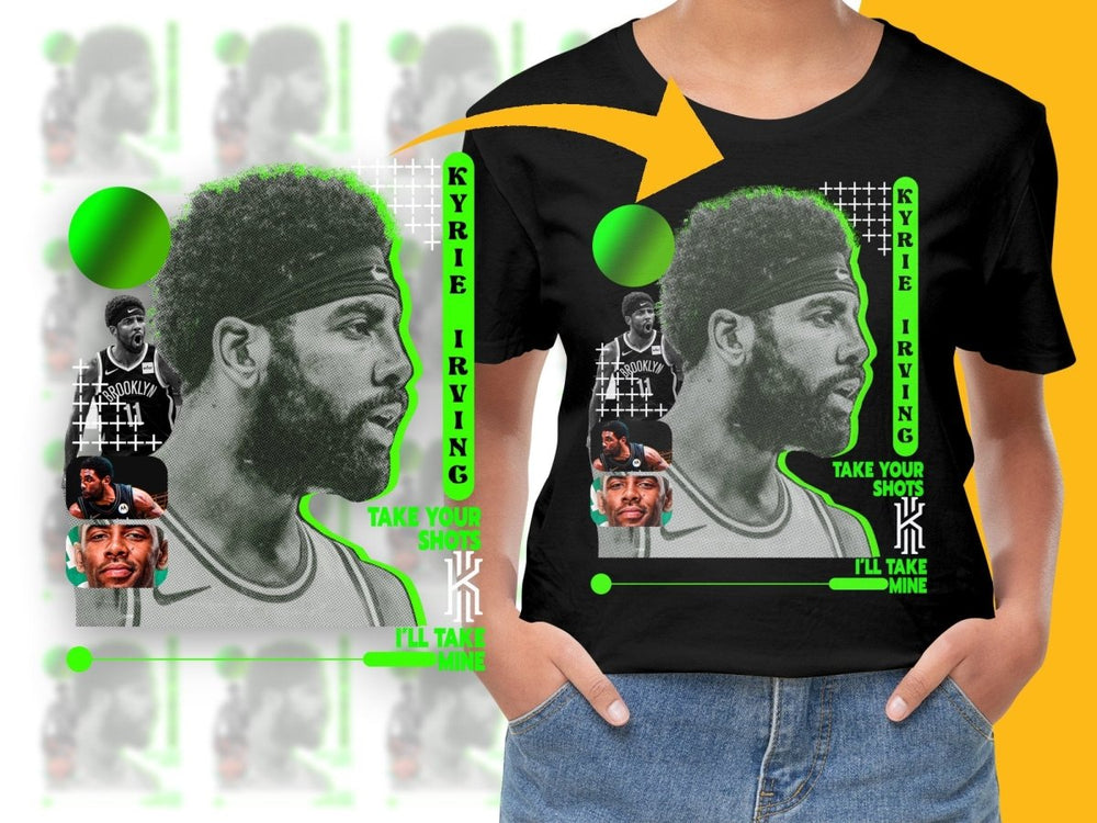 Kyrie Irving Take Your Shots I'll Take Mine Basketball Superstar Bootleg PNG File - Teepew