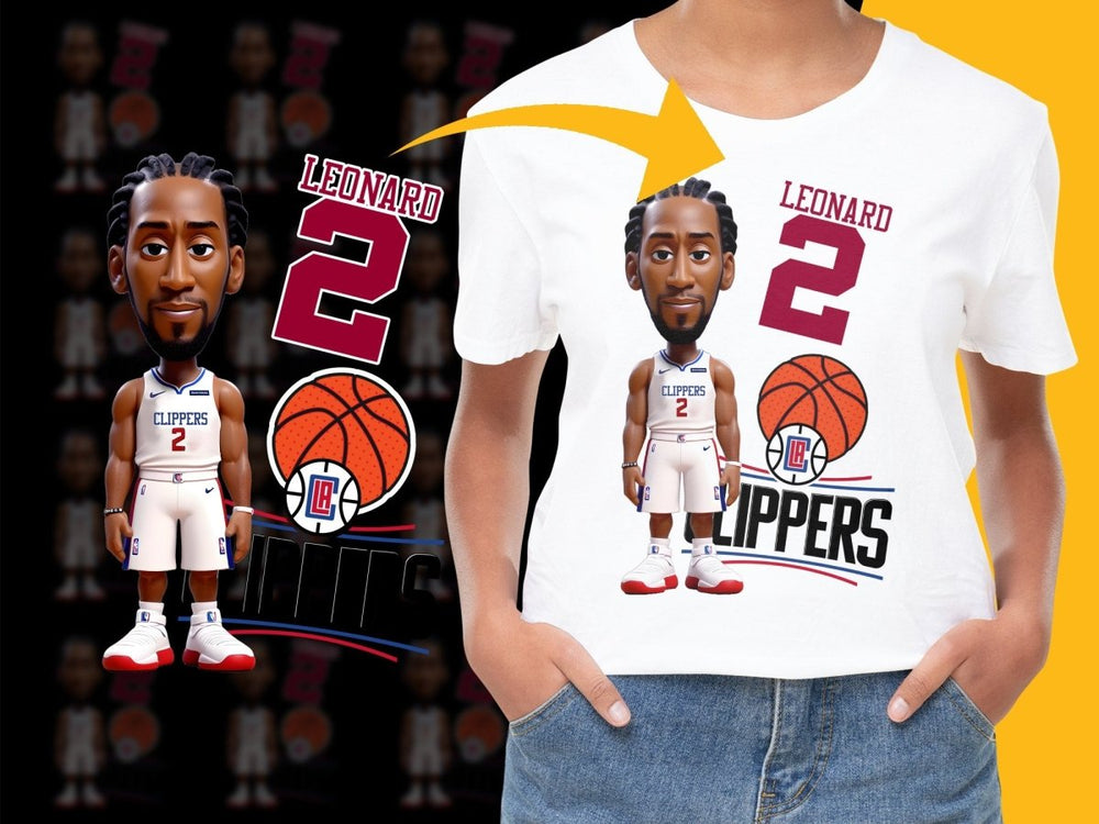 LA Clippers Leonard 2 Basketball Character PNG File - Teepew