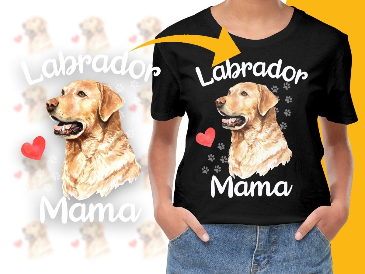 Labrador Mama Heart and Paw Prints Graphic PNG File - Teepew