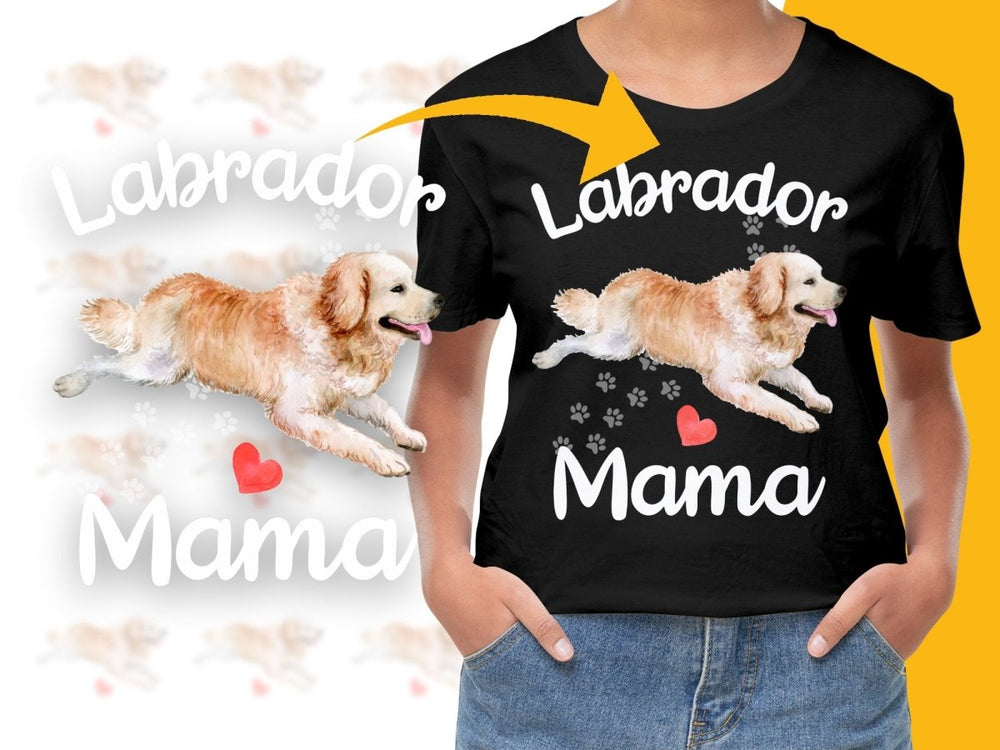 Labrador Mama Heart Paw Prints PNG File - Teepew